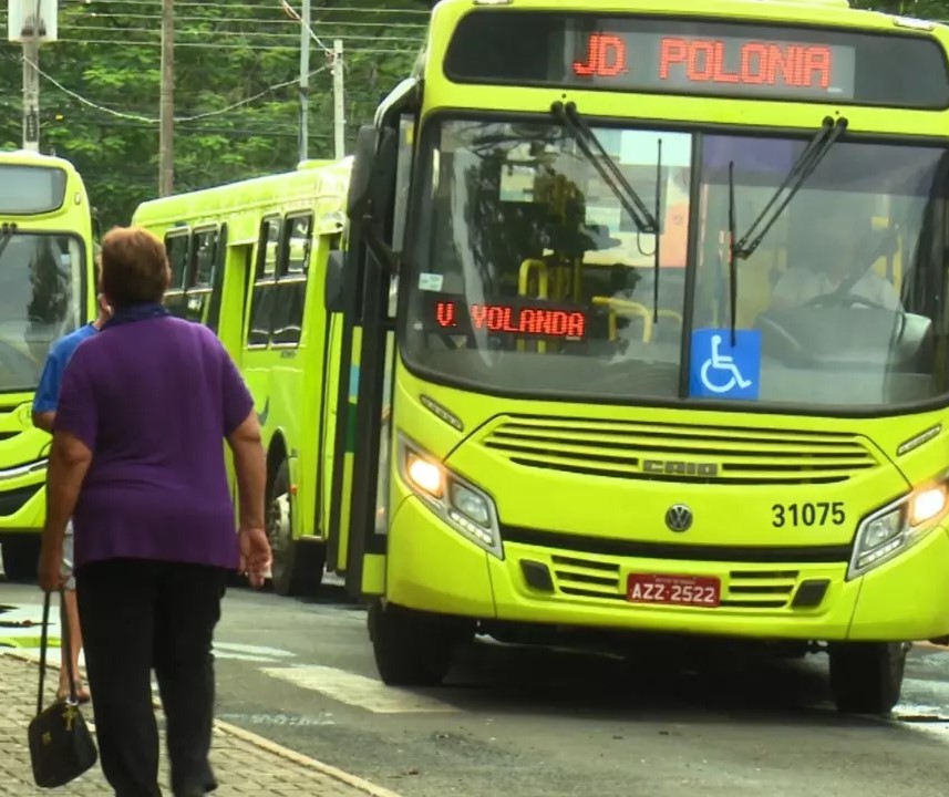 Ônibus do sistema de transporte coletivo de Foz do Iguaçu. Foto: Divulgação