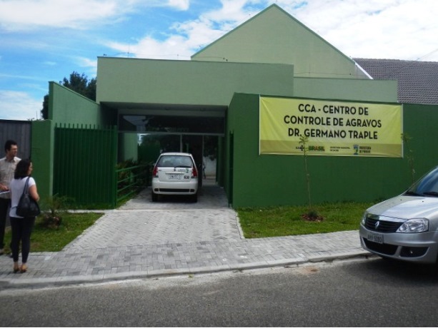 O Centro de Controle de Agravos Dr. Germano Traple (CCA), da Prefeitura de Pinhais, em foto tirada em 22 de novembro de 2013 pela equipe da Coordenadoria de Fiscalização de Obras Públicas do TCE-PR. Foto: Divulgação/TCE-PR