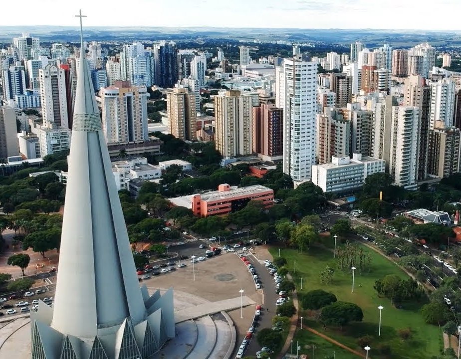 Vista da sede urbana de Maringá, município da Região Norte do Paraná. Foto: Divulgação