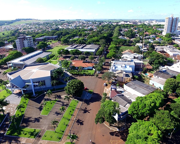 Vista da sede urbana de Cafelândia, município da Região Oeste do Paraná. Foto: Divulgação