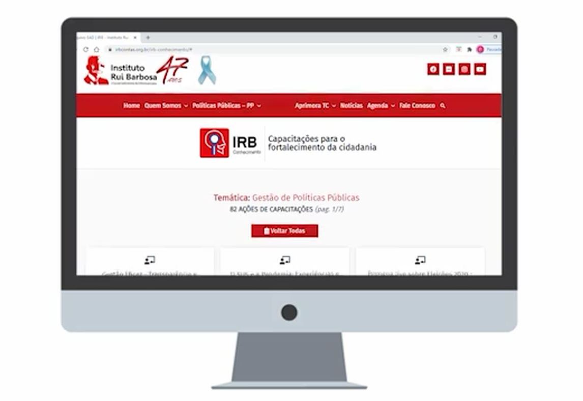 Portal IRB Conhecimento, lançado pelo Instituto Rui Barbosa (IRB).