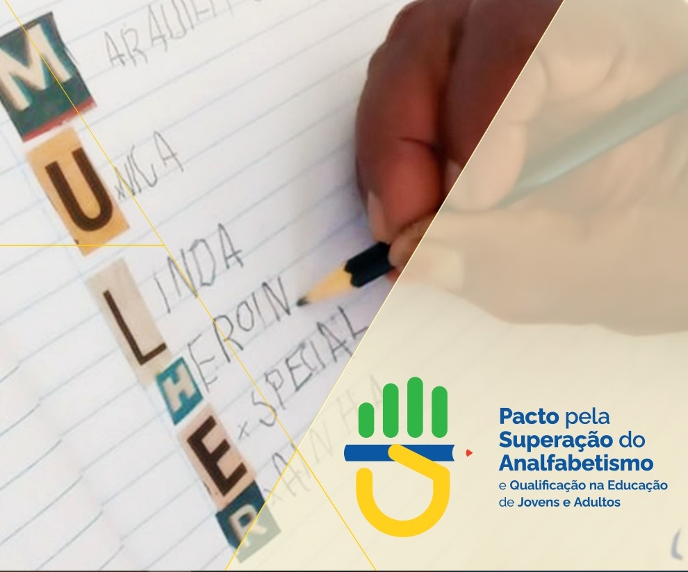 Cartilha do Pacto Nacional pela Superação do Analfabetismo e Qualificação da Educação de Jovens e Adultos, liderado pelo Ministério da Educação.