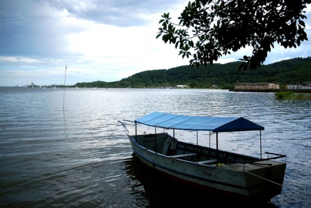 Vista de Antonina, município do Litoral do Paraná, a partir da Baía de Paranaguá. Foto: Jornal Gazeta do Povo