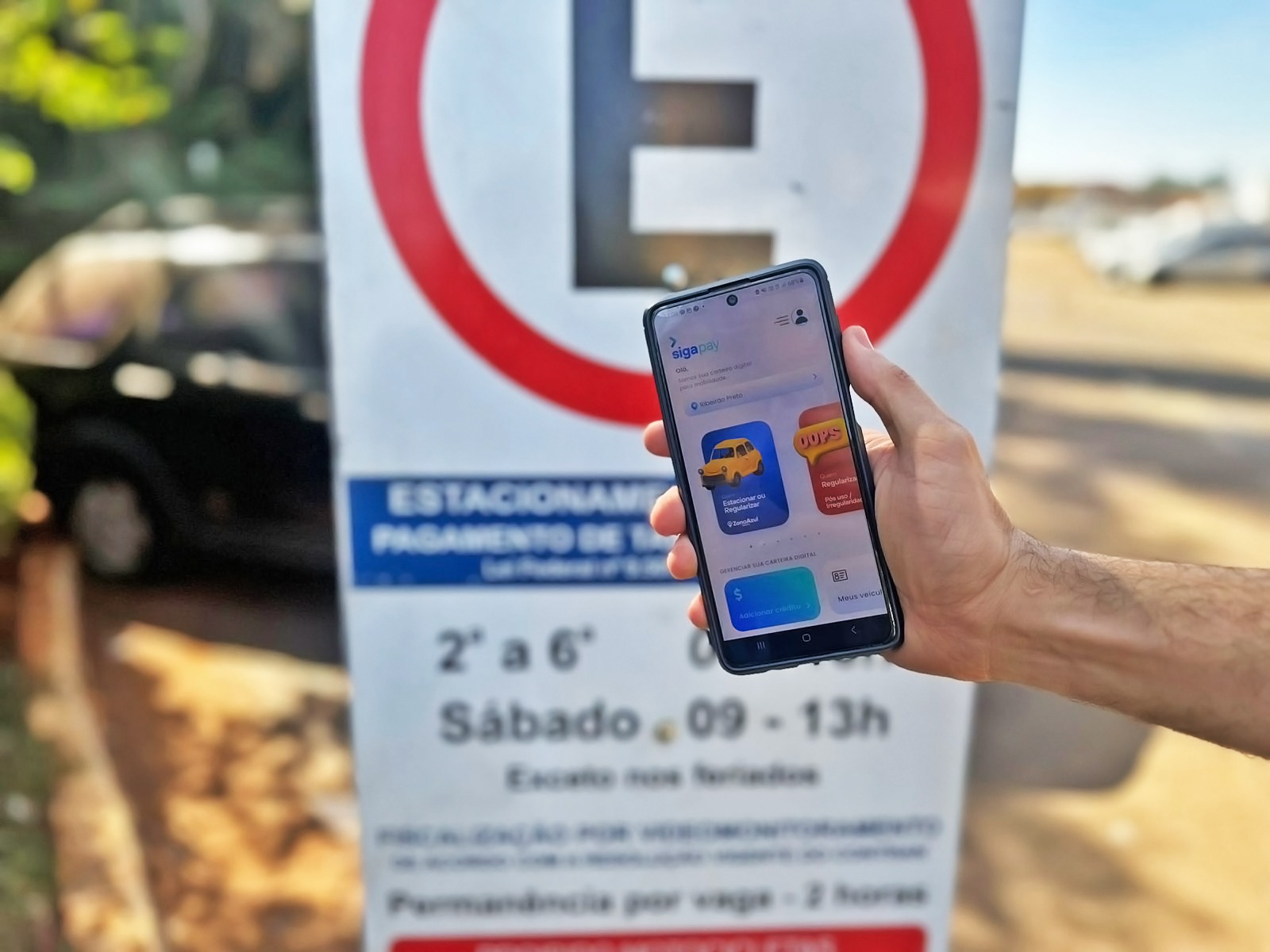 Estacionamento rotativo gerenciado por aplicativo