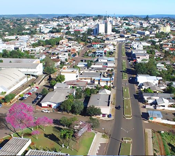 Vista da sede urbana de Barracão, município do Sudoeste do Paraná, na fronteira do Brasil com a Argentina. Foto: Divulgação