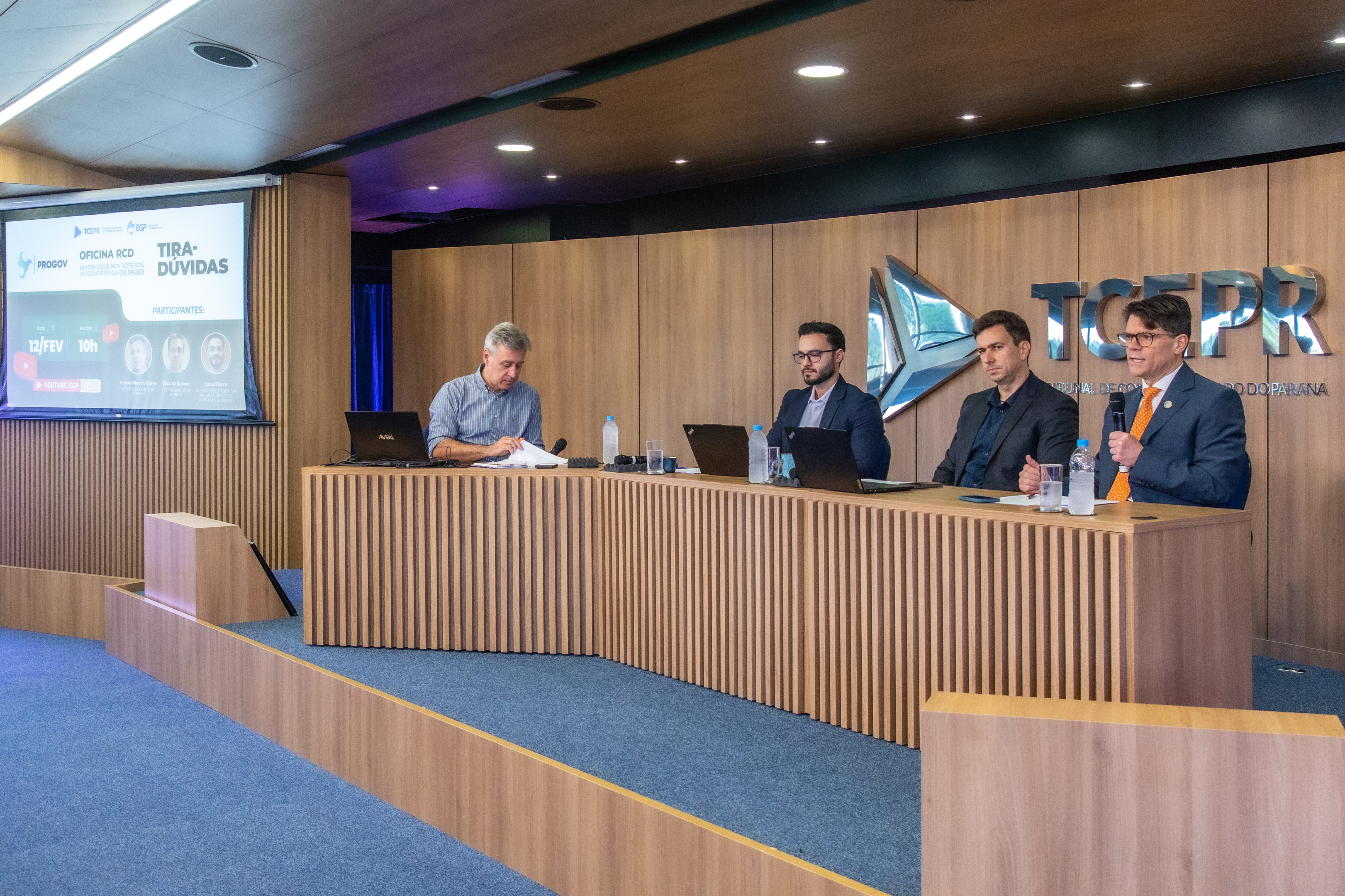 O presidente do TCE-PR, conselheiro Ivens Linhares, fala durante live do Progov no dia 12 de fevereiro