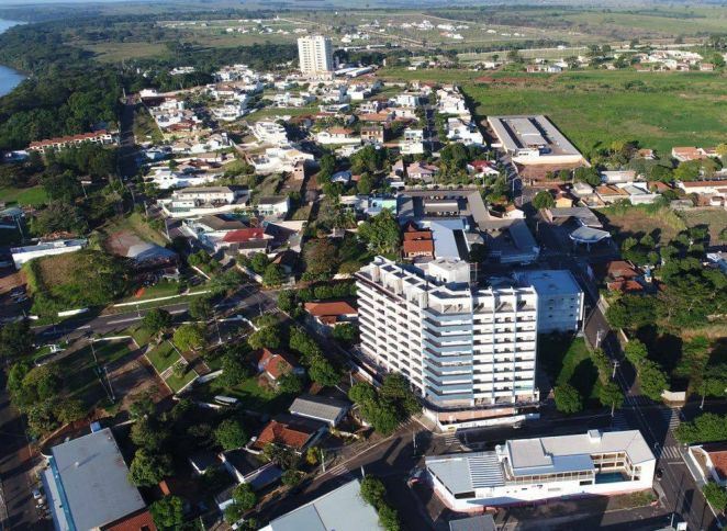 Vista aérea da sede urbana de Porto Rico, município da Região Norte do Estado banhado pelo Rio Paraná. Foto: Divulgação/Prefeitura de Porto Rico.