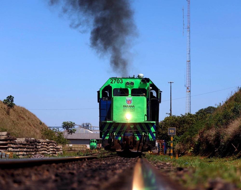 Trecho da Estrada de Ferro Paraná Oeste S.A. (Ferroeste), administrada pelo Governo do Estado. Foto: Albari Rosa/Agência Estadual de Notícias