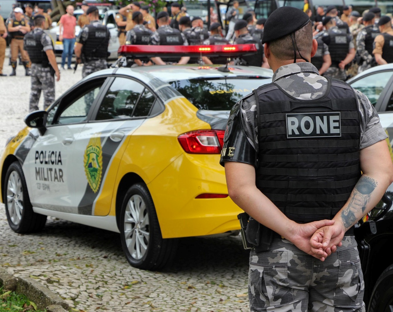 Integrantes da Polícia Militar do Estado do Paraná (PM-PR). Foto: Agência Estadual de Notícias (AEN)
