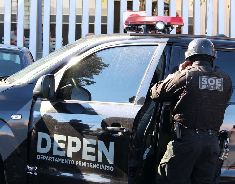 Veículos da Polícia Penal do Paraná, vinculada à Secretaria de Estado da Segurança Pública (Sesp-PR). Foto: Agência Estadual de Notícias.