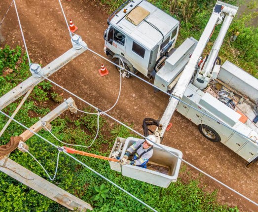 Linha de transmissão da Companhia Paranaense de Energia (Copel). Foto: Copel/Divulgação