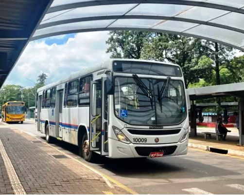 Ônibus do sistema de transporte coletivo de Foz do Iguaçu. Foto: Divulgação