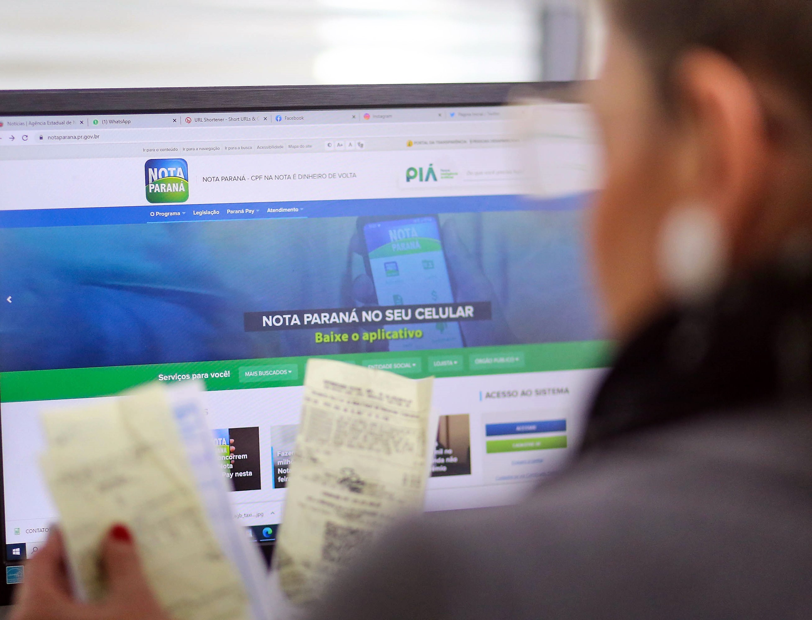 Programa Nota Paraná, implantado pela Secretaria de Estado da Fazenda e a Receita Estadual. Foto: Gilson Abreu/Agência Estadual de Notícias/Divulgação