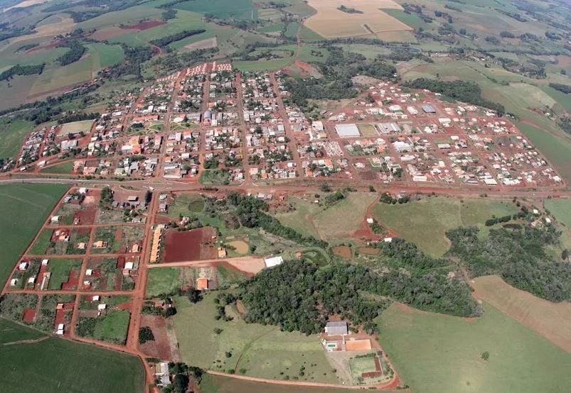 Vista aérea do Município de Rio Bonito do Iguaçu.