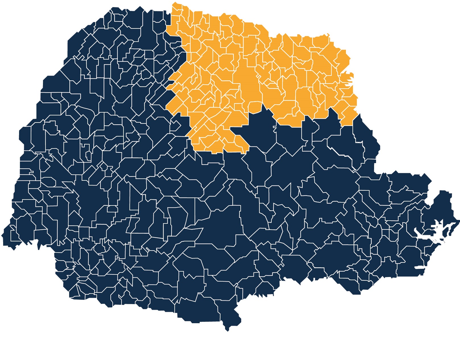 Mapa do Paraná, com destaque para os municípios da Região Norte. Imagem: Núcleo de Imagem/Diretoria de Comunicação Social TCE-PR