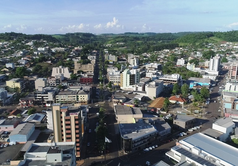 Vista da sede urbana de Coronel Vivida, município da Região Sudoeste do Paraná. Foto: Prefeitura de Coronel Vivida/Divulgação