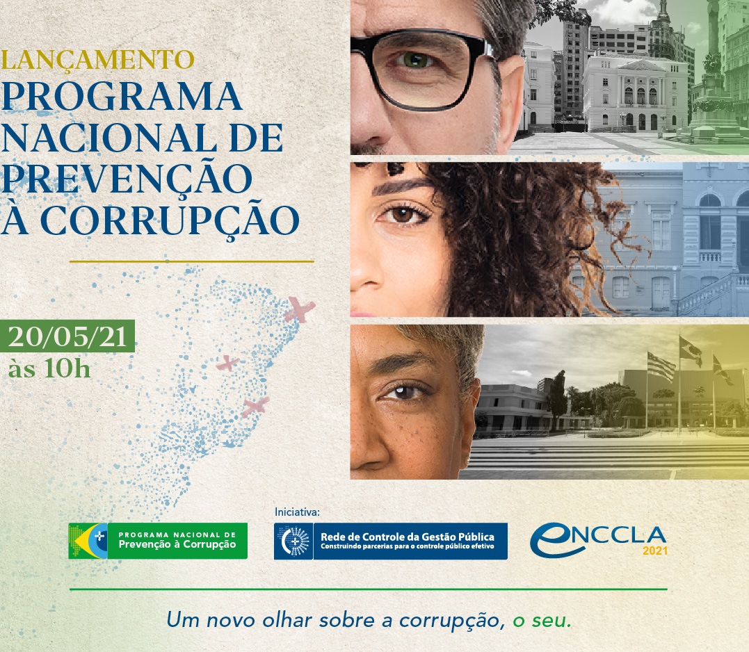 Cartaz do Programa Nacional de Prevenção à Corrupção (PNPC), lançado em 20 de maio de 2021. Imagem: Divulgação