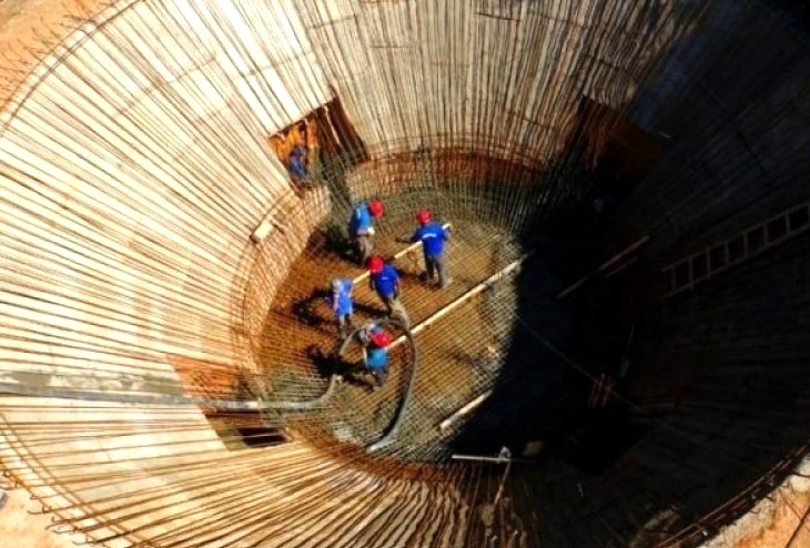 Construção de estação de tratamento de esgoto em Imbituva, obra realizada pela Companhia de Saneamento do Paraná (Sanepar)