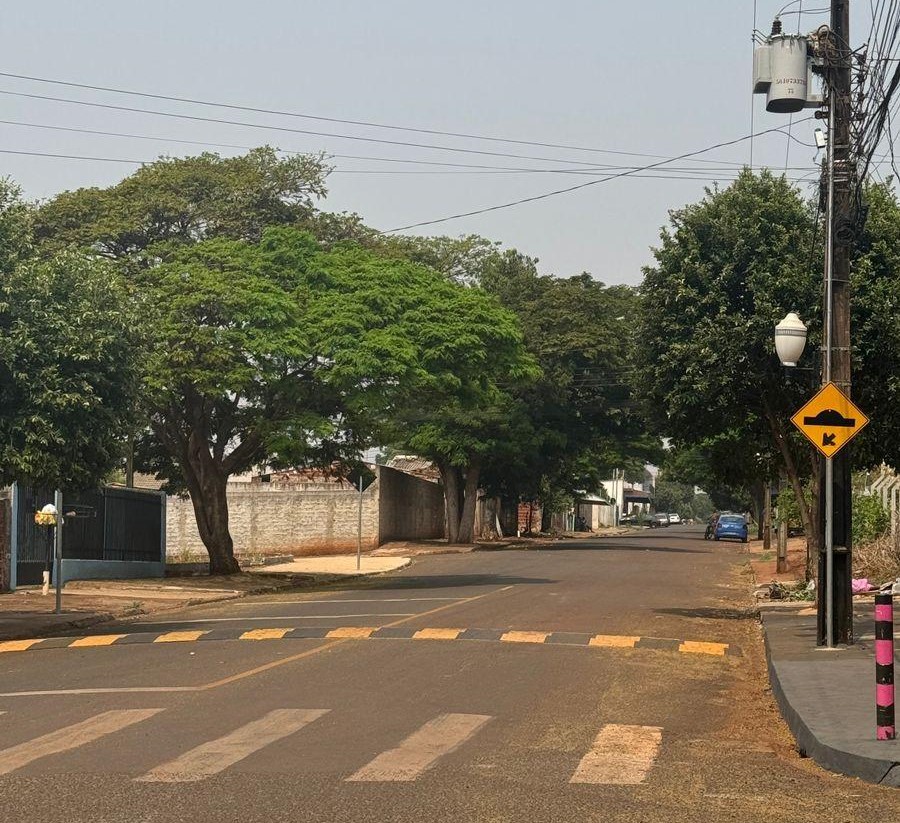 Rua no Município de Sarandi, registrada pela equipe do TCE-PR responsável pela realização de auditoria operacional na área da mobilidade urbana, prevista no Plano de Fiscalização (PAF) 2024-2025.