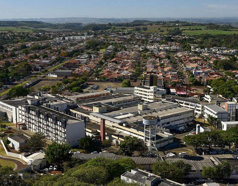 Vista aérea do Hospital Universitário da UEL, em Londrina. Foto: Agência UEL de Notícias/Divulgação