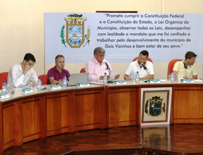 Sessão, realizada em 2018, da Câmara de Dois Vizinhos, município da região Sudoeste do Paraná. Foto: Divulgação