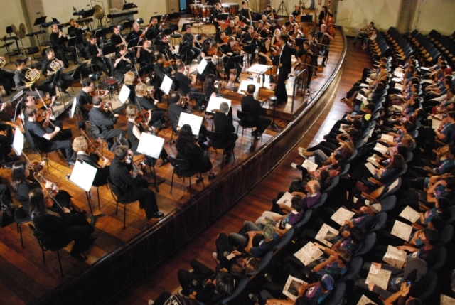 Apresentação da Orquestra Sinfônica do Paraná, mantida pelo Centro Cultural Teatro Guaíra. Foto: Divulgação