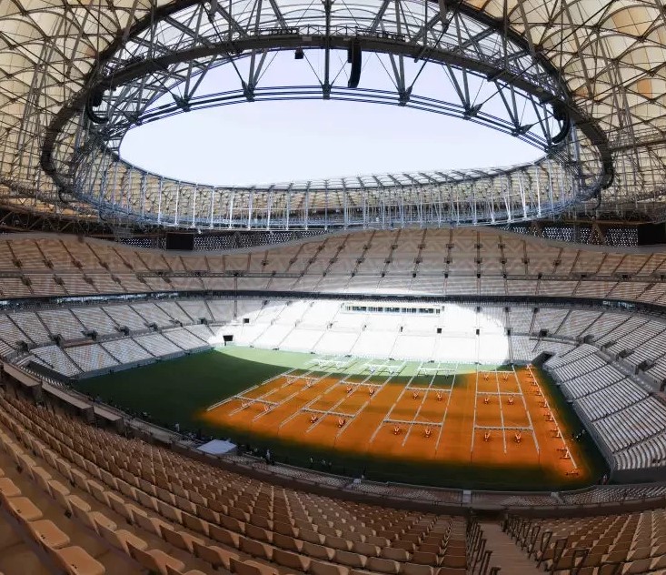 O estádio de Lusail, palco da final da Copa do Mundo de 2022, realizada no Catar. Foto: Divulgação