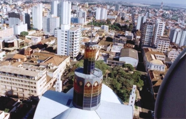 Vista aérea de Ponta Grossa, a partir da catedral. Foto: Divulgação