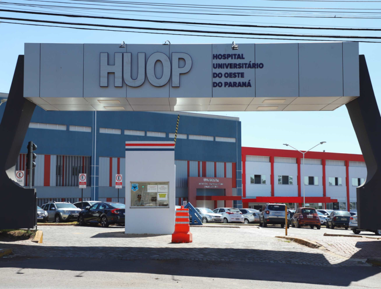 Hospital Universitário do Oeste do Paraná, em Cascavel, mantido pela Universidade Estadual do Oeste do Paraná (Unioeste). Foto: Agência Estadual de Notícias/Divulgação