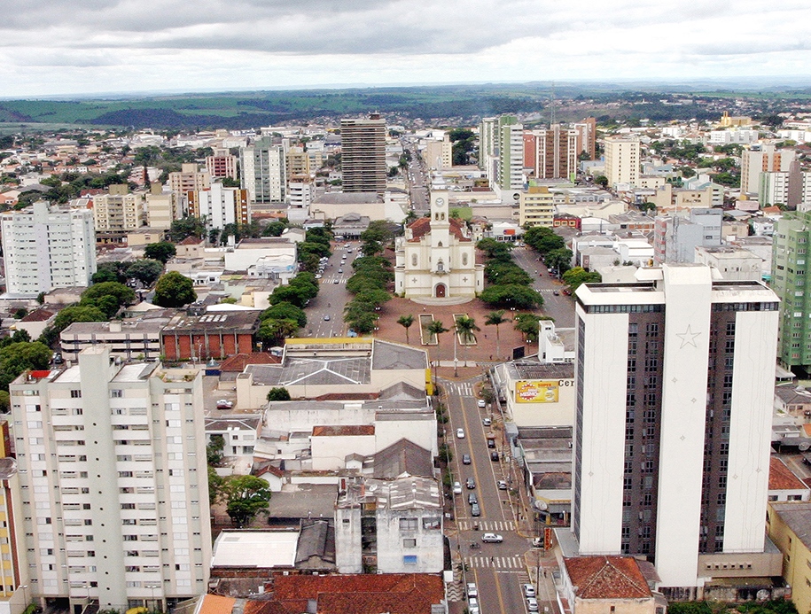 Vista da sede urbana de Apucarana, município da Região Norte do Paraná. Foto: Divulgação