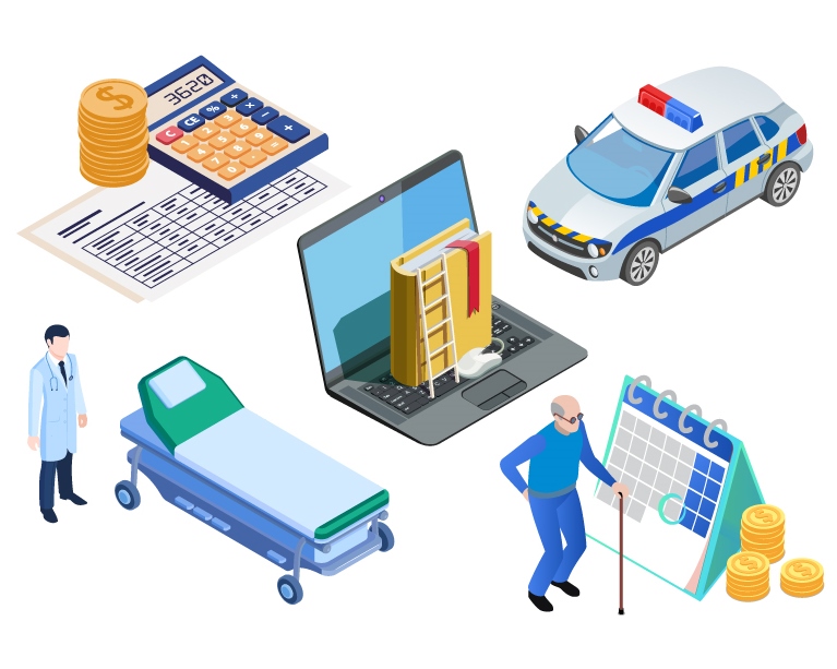 Fiscalizar e avaliar a eficácia das políticas públicas, como educação, saúde e segurança, é atribuição do Tribunal de Contas do Estado do Paraná. Ilustração: Núcleo de Imagem/Diretoria de Comunicação Social TCE-PR