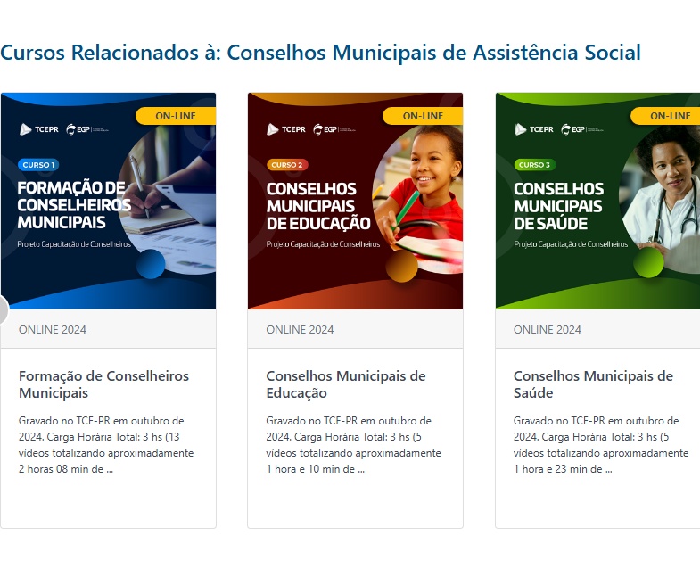 A Escola de Gestão Pública do TCE-PR disponibiliza curso online para a capacitação de conselheiros municipais.