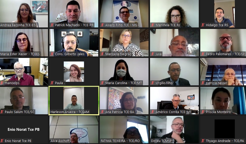 Encontro técnico das ouvidorias dos Tribunais de Contas, que debateu o trabalho de força-tarefa para nivelar atuação dessas unidades. Imagem: Reprodução/YouTube