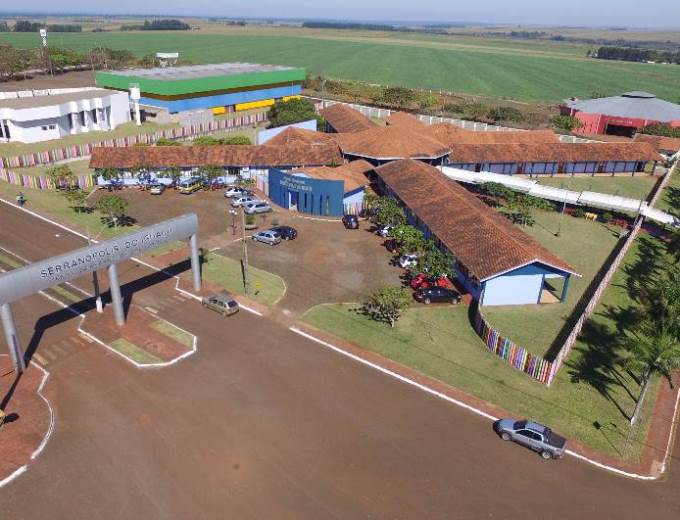 Vista parcial da sede urbana de Serranópolis do Iguaçu, município na região Oeste do Paraná. Foto: Divulgação