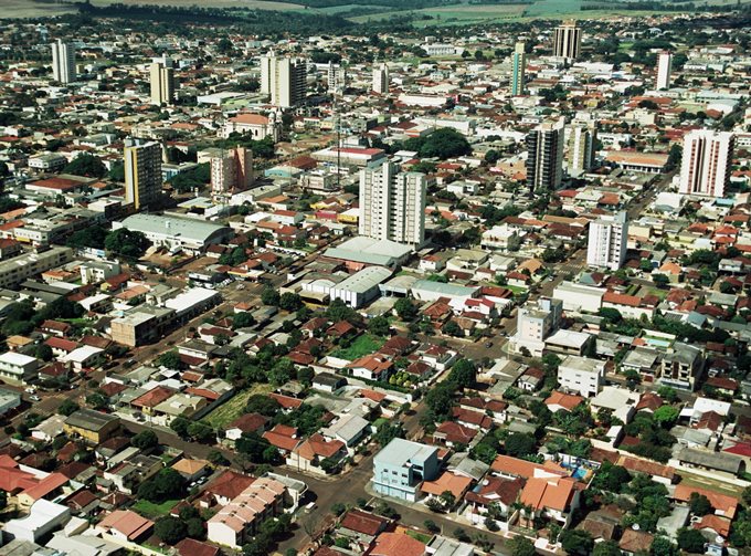 Vista da sede urbana de Arapongas, município do Norte do Estado, na Região Metropolitana de Londrina. Foto: Divulgação