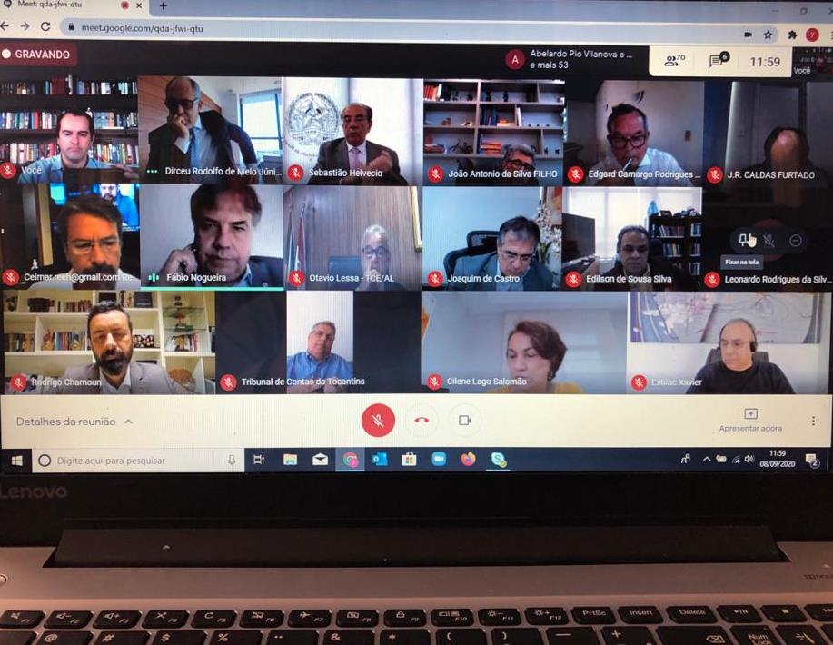 Reunião do Conselho Nacional de Presidentes de Tribunais de Contas (CNPTC), realizada por videoconferência em 8 de setembro.