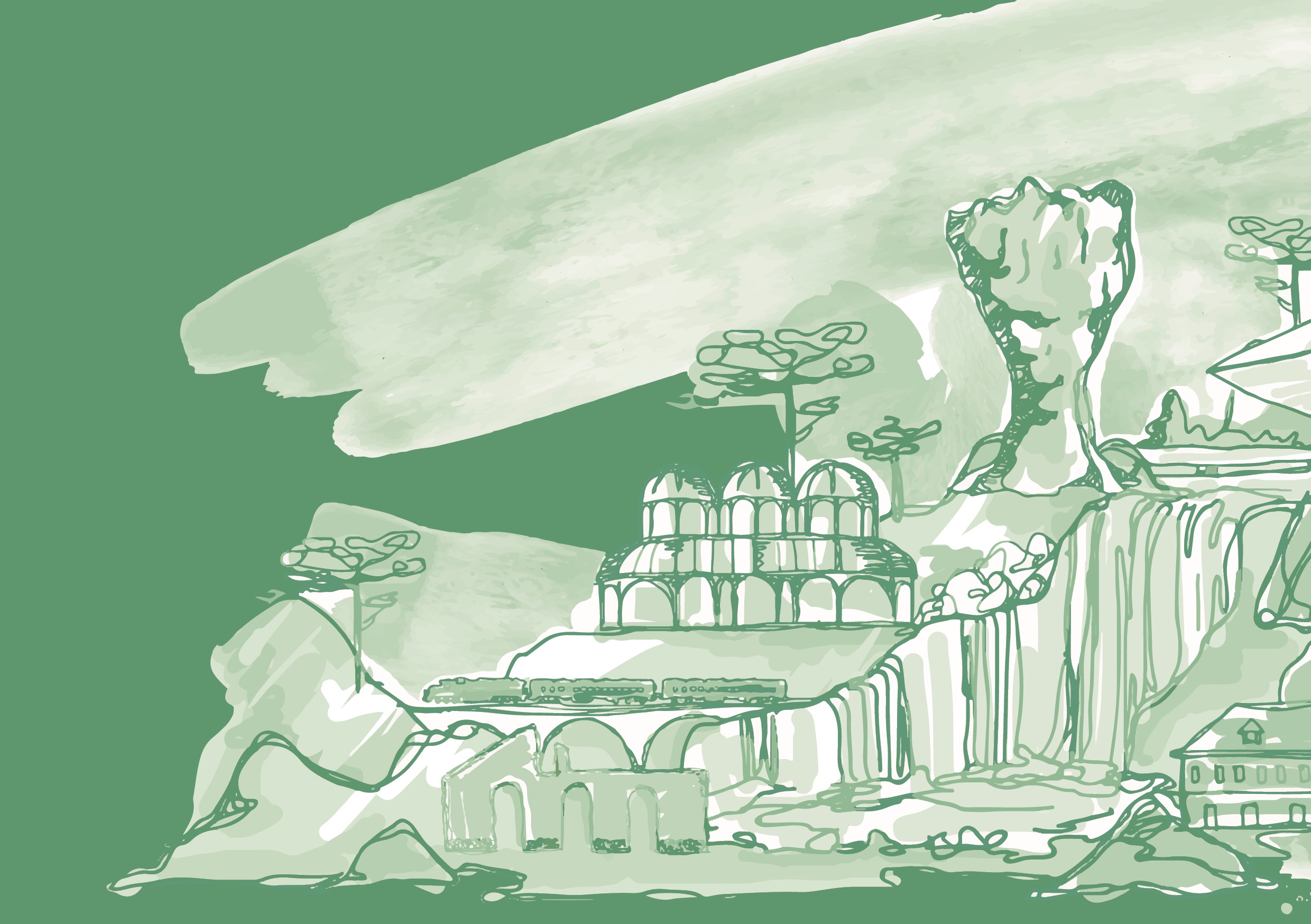 Atrativos turísticos do Paraná, Estado formado por 399 municípios. Ilustração: Núcleo de Imagem da Diretoria de Comunicação Social/Divulgação TCE-PR