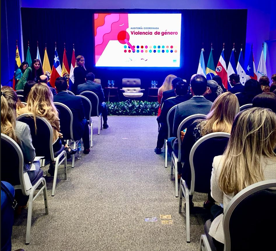 Oficina de planejamento da auditoria internacional sobre violência contra a mulher, que tem participação do TCE-PR, realizada em Assunção, no Paraguai. Foto: Divulgação