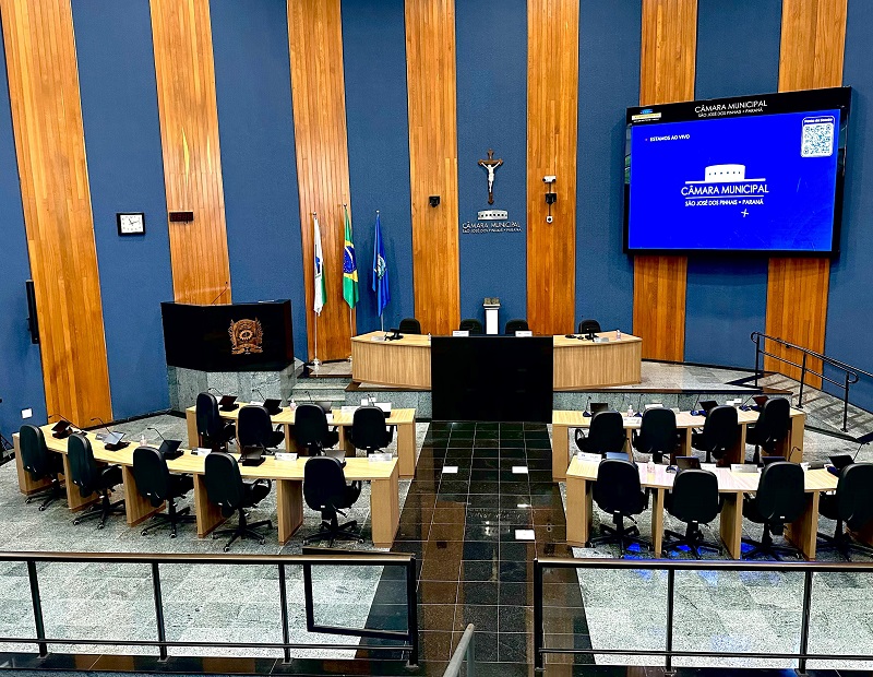 Plenário da Câmara Municipal de São José dos Pinhais, na Região Metropolitana de Curitiba. Foto: Câmara Municipal de São José dos Pinhais