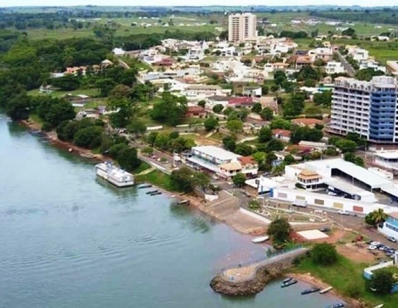 Vista aérea da sede urbana de Porto Rico, município da Região Norte do Estado banhado pelo Rio Paraná. Foto: Divulgação/Prefeitura de Porto Rico.