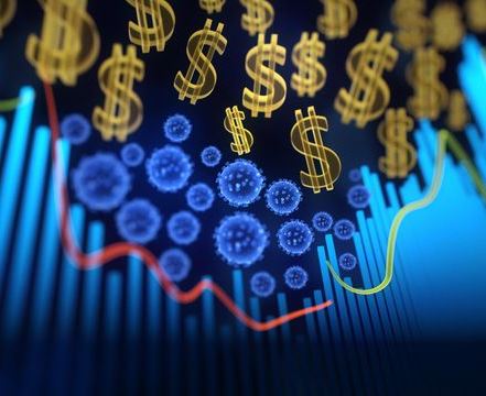 Além das graves consequências na área da saúde, a pandemia da Covid-19 gera impactos na economia. Imagem: Divulgação