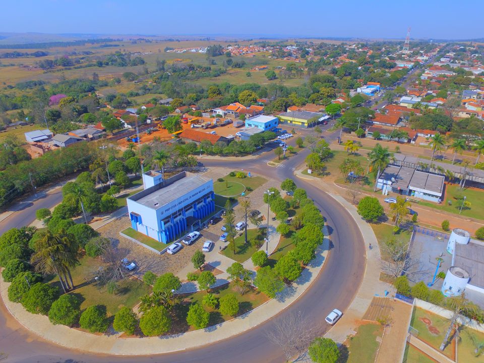 Vista aérea da sede urbana de Maria Helena, município da Região Noroeste do Paraná. Foto: Divulgação
