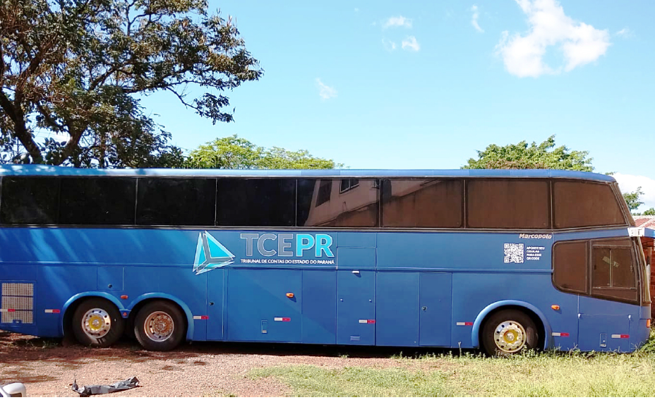 Ônibus que será utilizado pelo TCE-PR no Programa Tribunal Itinerante, que fará visitas a cidades do interior do Paraná. Foto: Divulgação TCE-PR