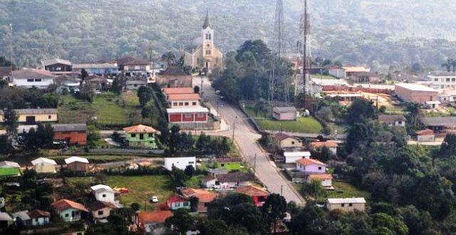 Vista aérea de São João do Triunfo, município da região Sul do Paraná. Foto: Divulgação