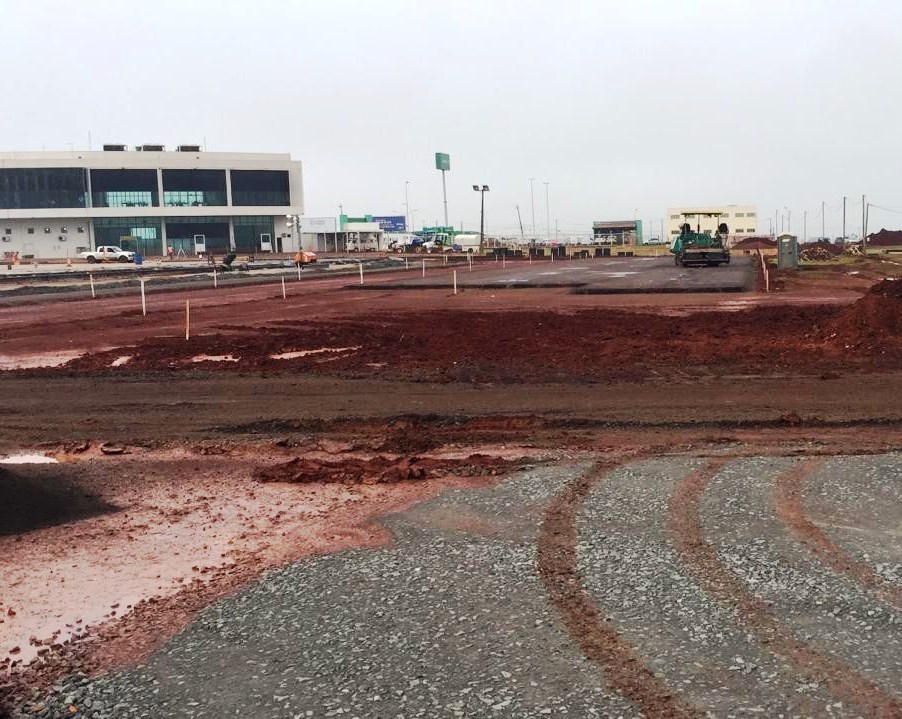 Obras de ampliação da pista do Aeroporto Regional Sílvio Name Júnior, em Maringá. Foto: Divulgação
