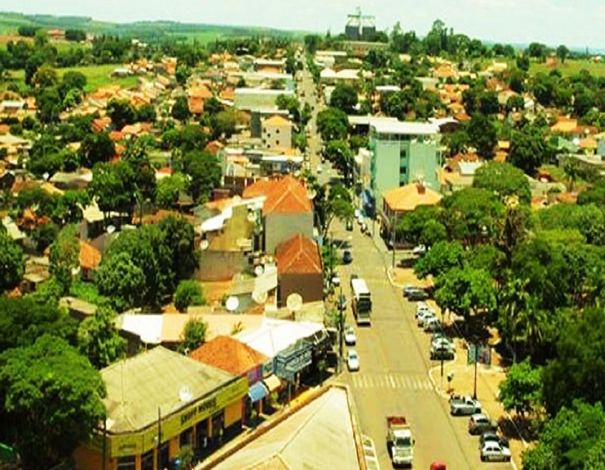 Vista aérea da sede urbana de Jaguapitã, município da Região Norte do Paraná. Foto: Joyci Souza/Divulgação