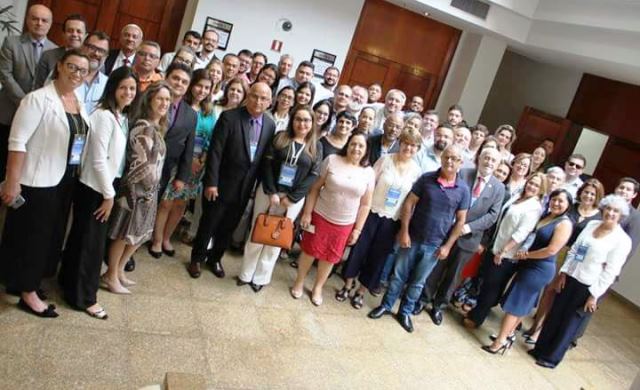 Os participantes do 30º Encontro da Associação Brasileira das Escolas do Legislativo e de Contas (Abel), realizado em Goiânia, de 8 a 10 de novembro. Foto: Divulgação