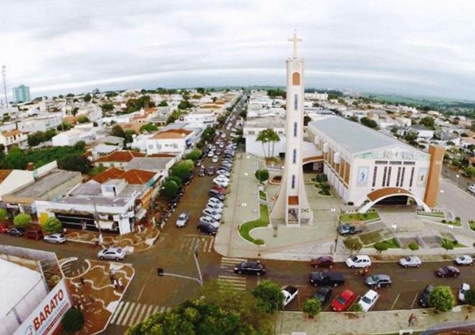 Vista da área urbana de Goioerê, município da região Centro-Oeste do Paraná. Foto: Divulgação