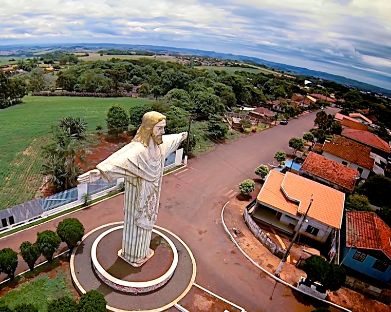 Vista parcial da sede urbana de Borrazópolis, município da Região Central do Paraná. Foto: Divulgação