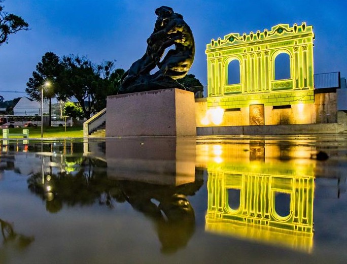 Memorial Paranista, no Parque São Lourenço, em Curitiba, uma das obras retomadas e já concluídas após fiscalização do TCE-PR. Foto: Divulgação/TCE-PR